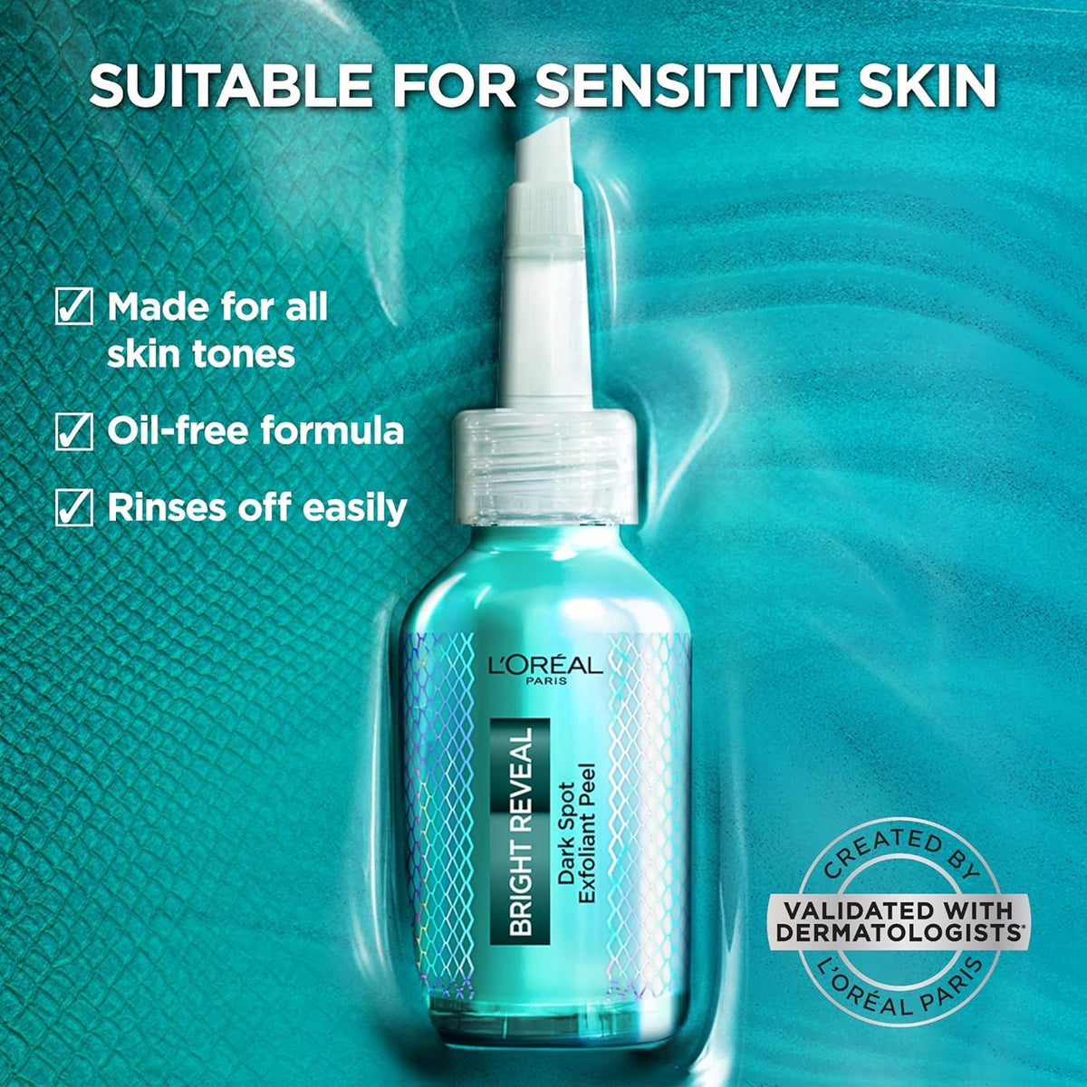 L'Oreal Paris SPF lotion sample included for immediate post-peel sun protection