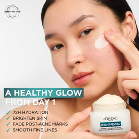 L'Oreal Paris close-up of silky cream texture illustrating quick absorption