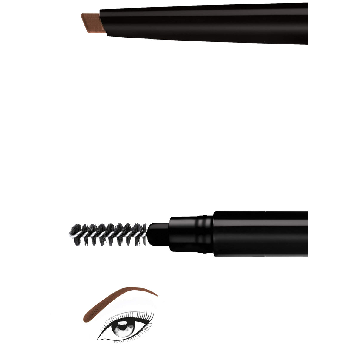 L'Oreal Paris pencil in flat-lay with other makeup for easy routine