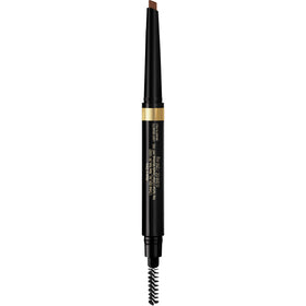 L'Oreal Paris pencil front view showing compact design and spoolie benefit