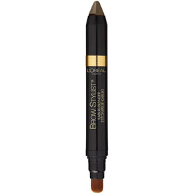 L'Oreal Paris kabuki brush blending brows on model for natural fuller-looking result
