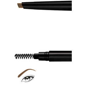 L'Oreal Paris pencil next to makeup bag showing compact travel-friendly size