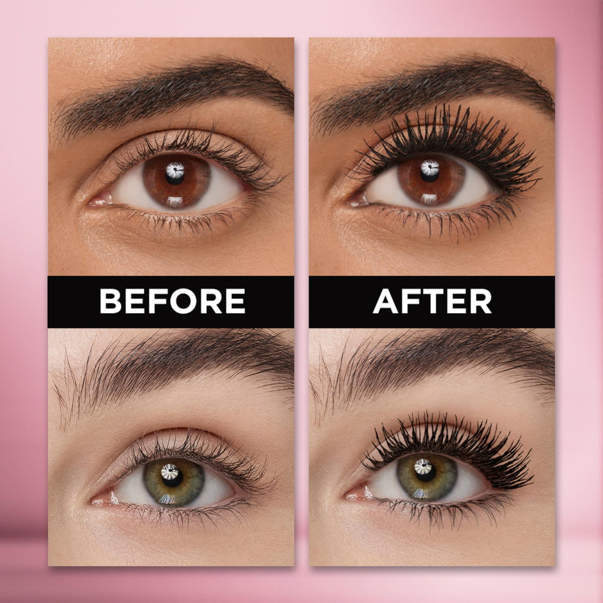 L'Oréal Paris brush close-up revealing wavy bristles for even coating and separation