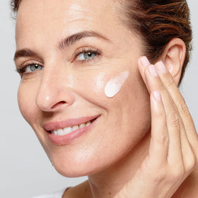 L'Oreal Paris before and after skin demonstrating firmer brighter complexion
