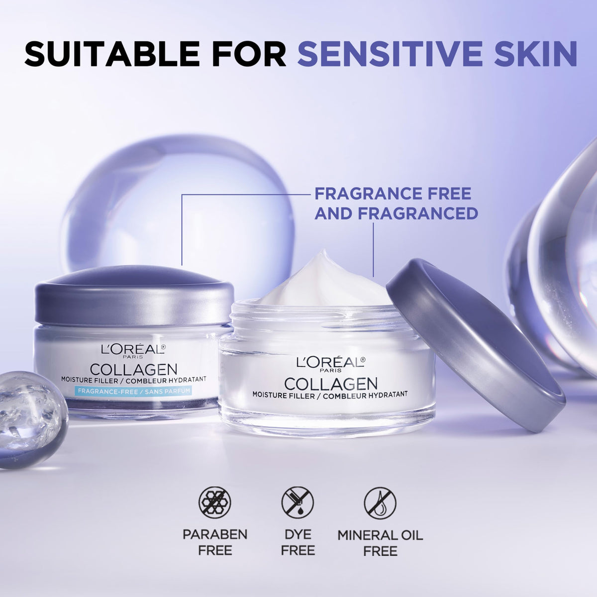 L'Oreal Paris applying moisturizer to hand to show fast absorption benefit