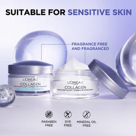 L'Oreal Paris applying moisturizer to hand to show fast absorption benefit