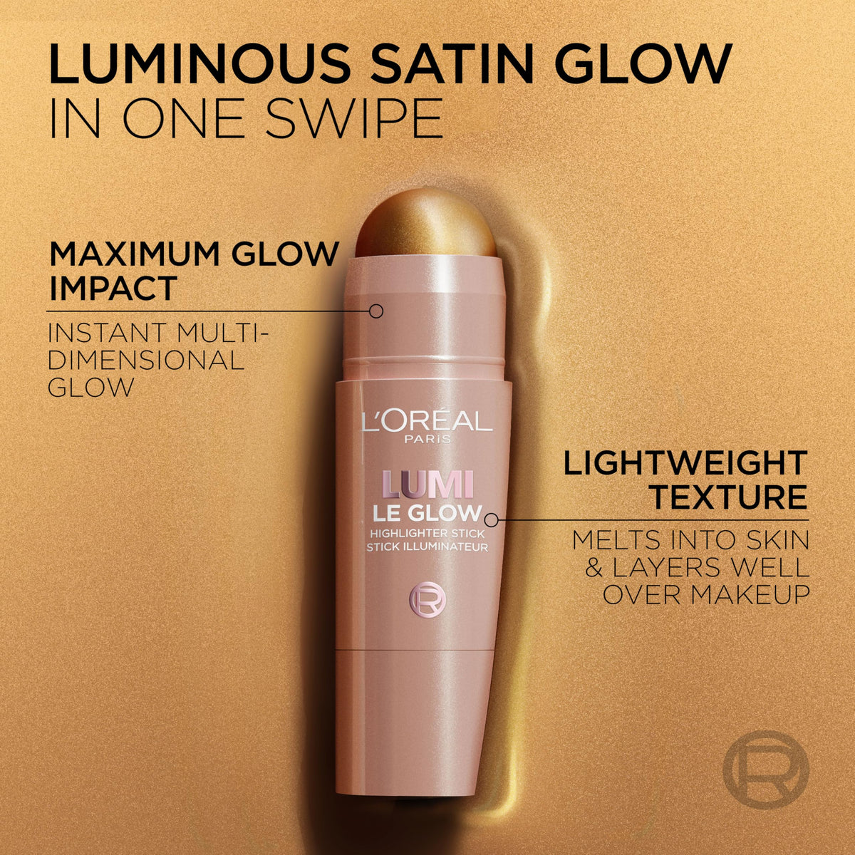 L'Oreal Paris model showing collarbone highlight for subtle body glow