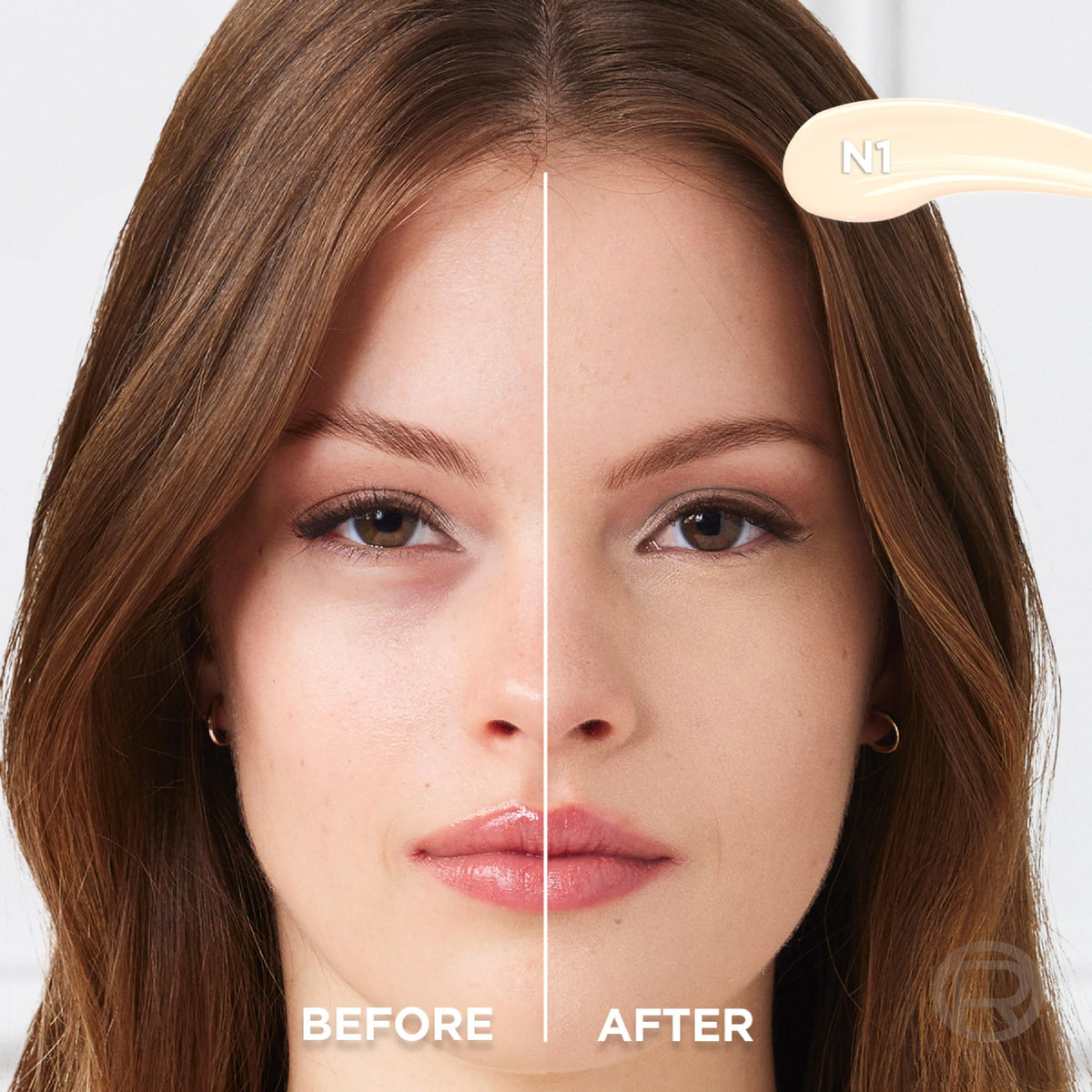 L'Oreal Paris flat tip applicator close-up for precise application