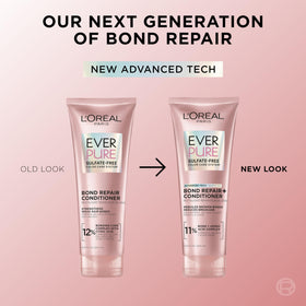 L'Oreal Paris bond and amino acid complex graphic showing repair support