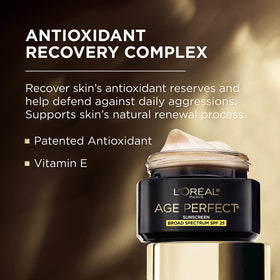 L'Oreal Paris cream dabbed on hand demonstrating hydrating, non-greasy feel