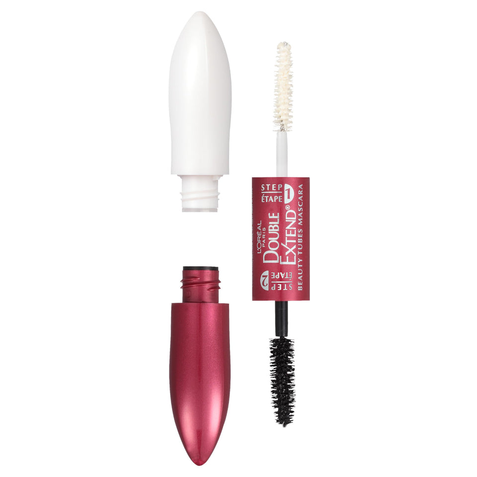 L'Oreal Paris front packaging showing double-ended mascara and branding for clarity