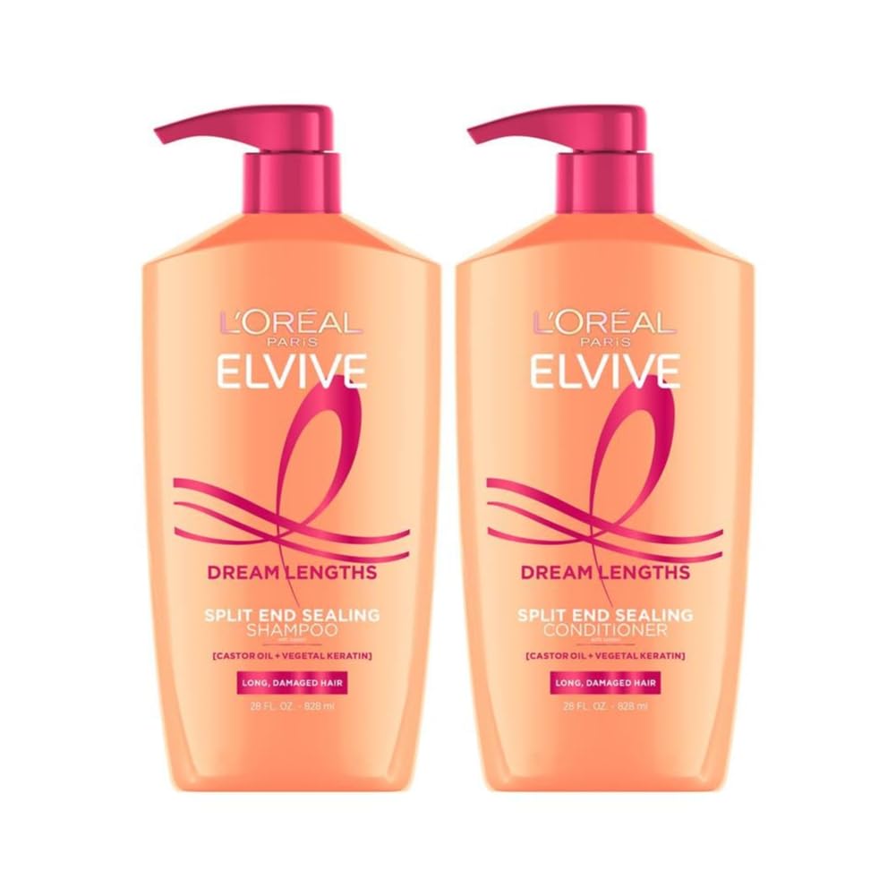 L'Oreal Paris Dream Lengths front packaging showing both shampoo and conditioner benefits