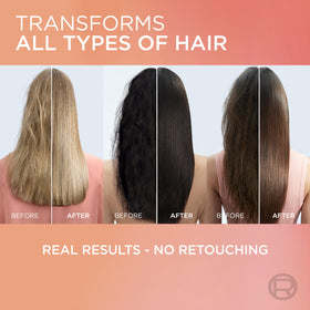 L'Oreal Paris Dream Lengths before-and-after long hair showing reduced breakage