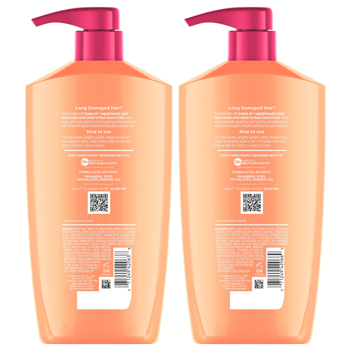 L'Oreal Paris Dream Lengths on bathroom shelf in lifestyle setting for daily routine