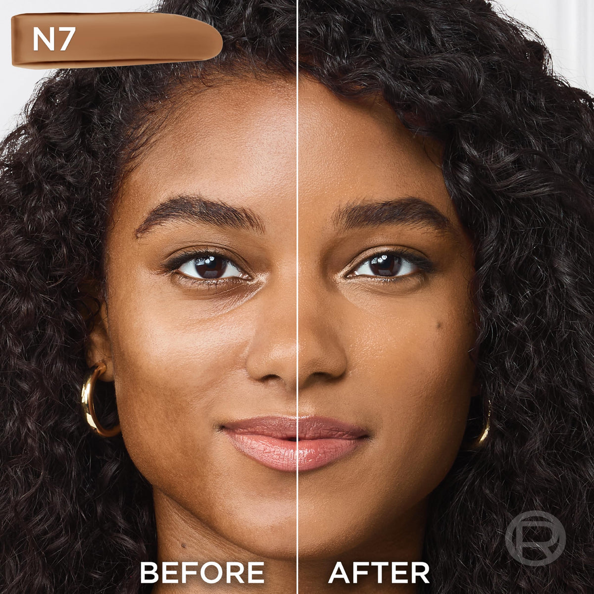 L'Oreal Paris foundation droplet on skin demonstrating smooth spread
