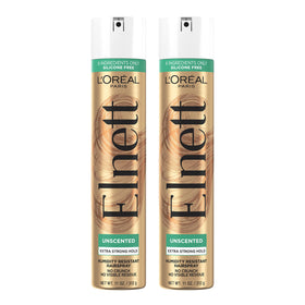 L'Oreal Paris Elnett unscented front packaging showing product and brand