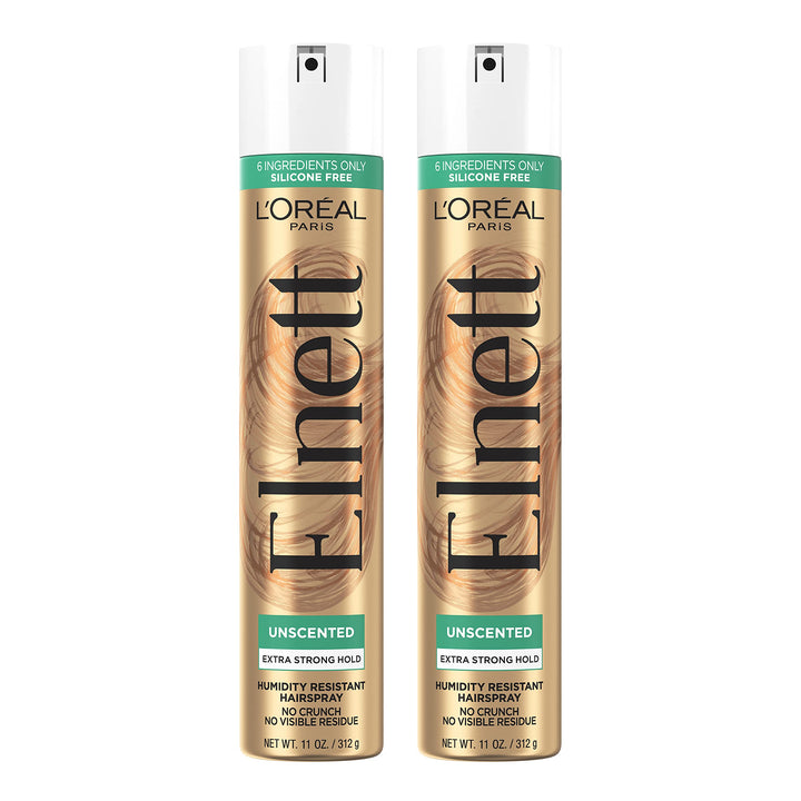 L'Oreal Paris Elnett unscented front packaging showing product and brand
