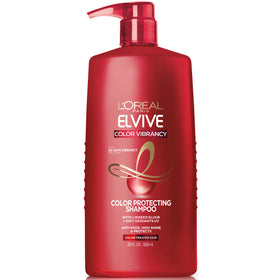 L'Oreal Paris Elvive front bottle showing label and 28 fl oz size, conveys product details