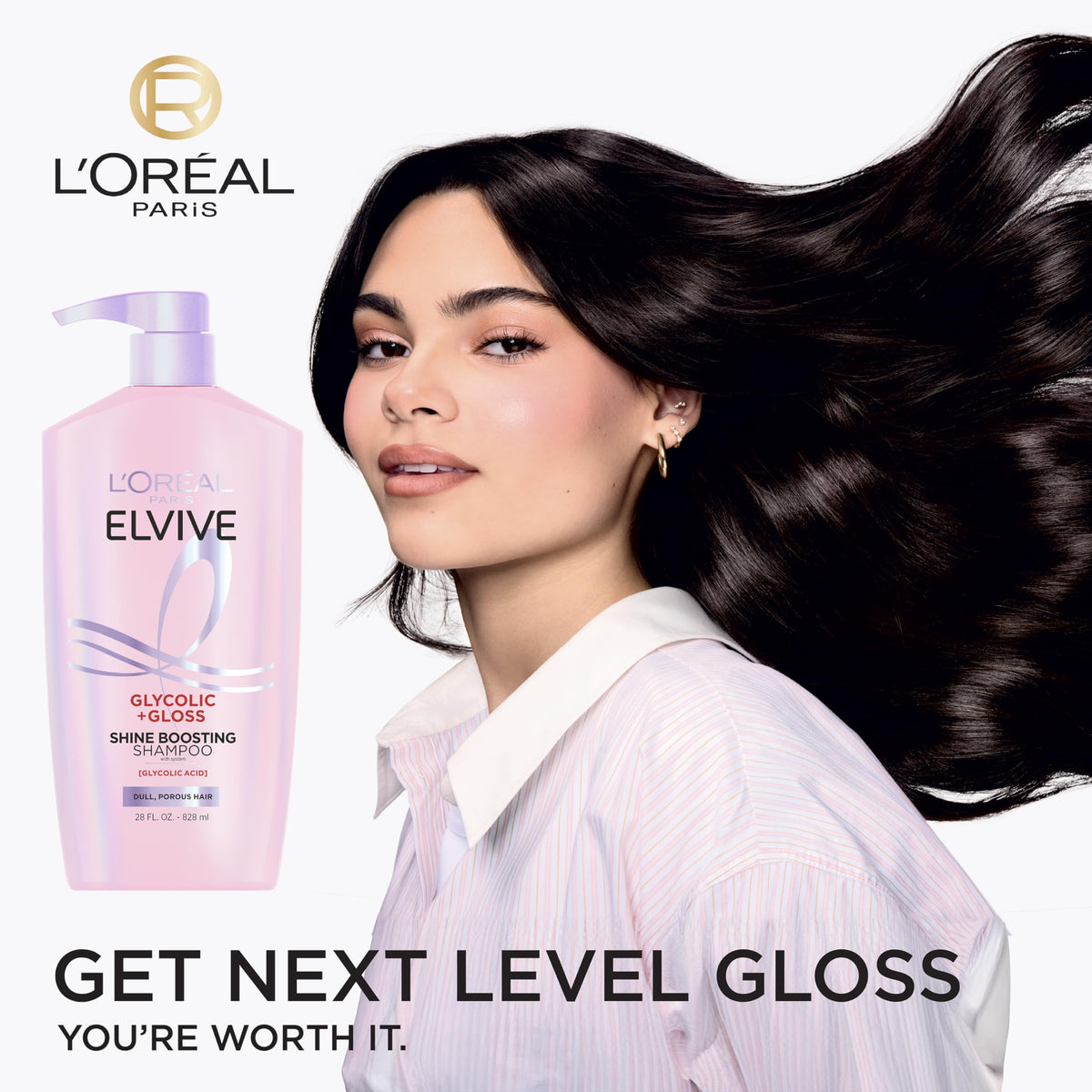 L'Oreal Paris close-up of serum pump demonstrating precise dispensing and control