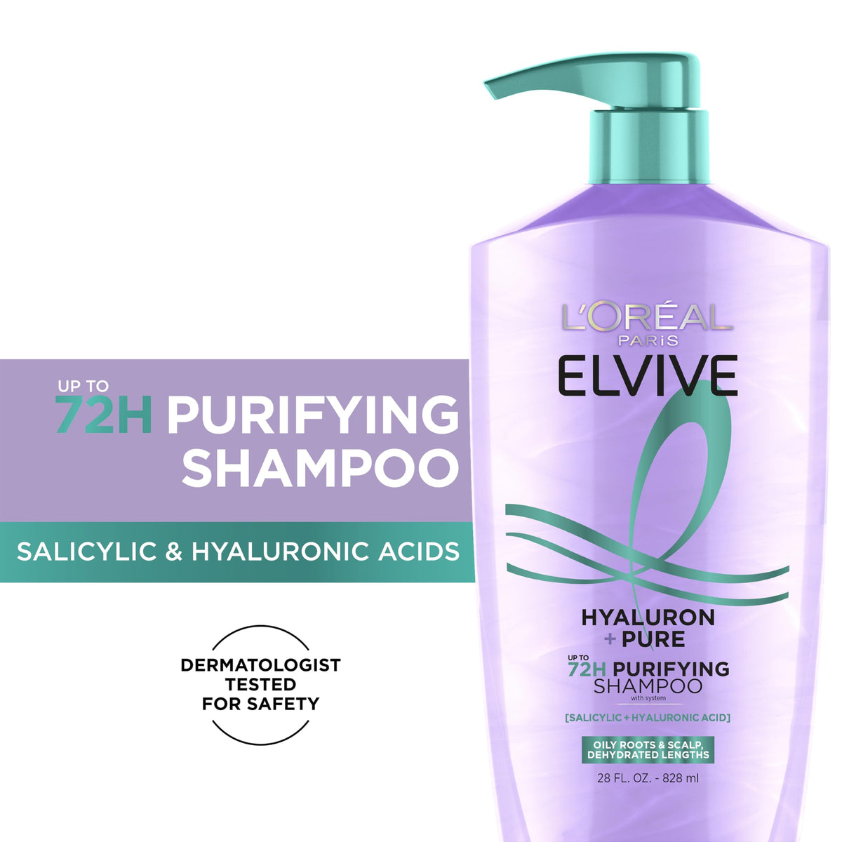 L'Oreal Paris Elvive hyaluron rehydrating conditioner front view showing lightweight hydration benefit