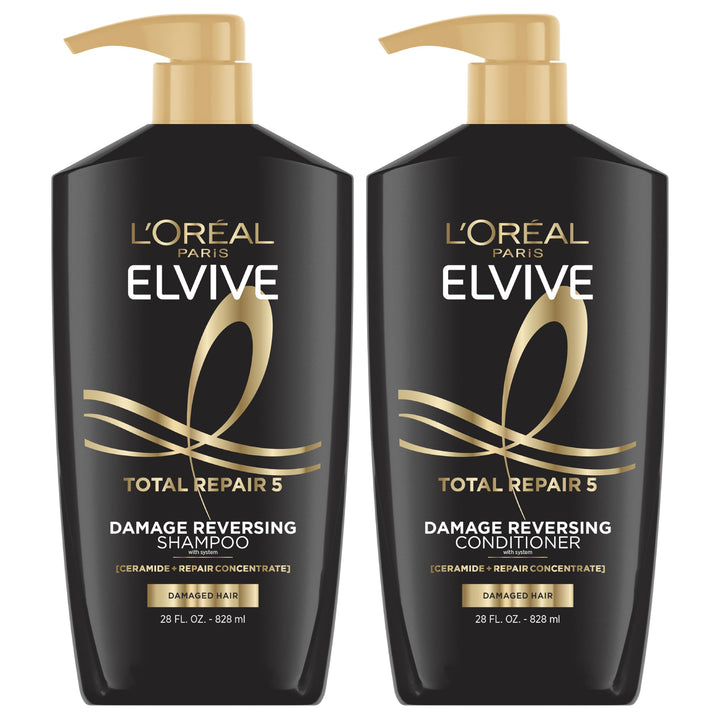 L'Oreal Paris Elvive Total Repair 5 front packaging showing full set and benefits