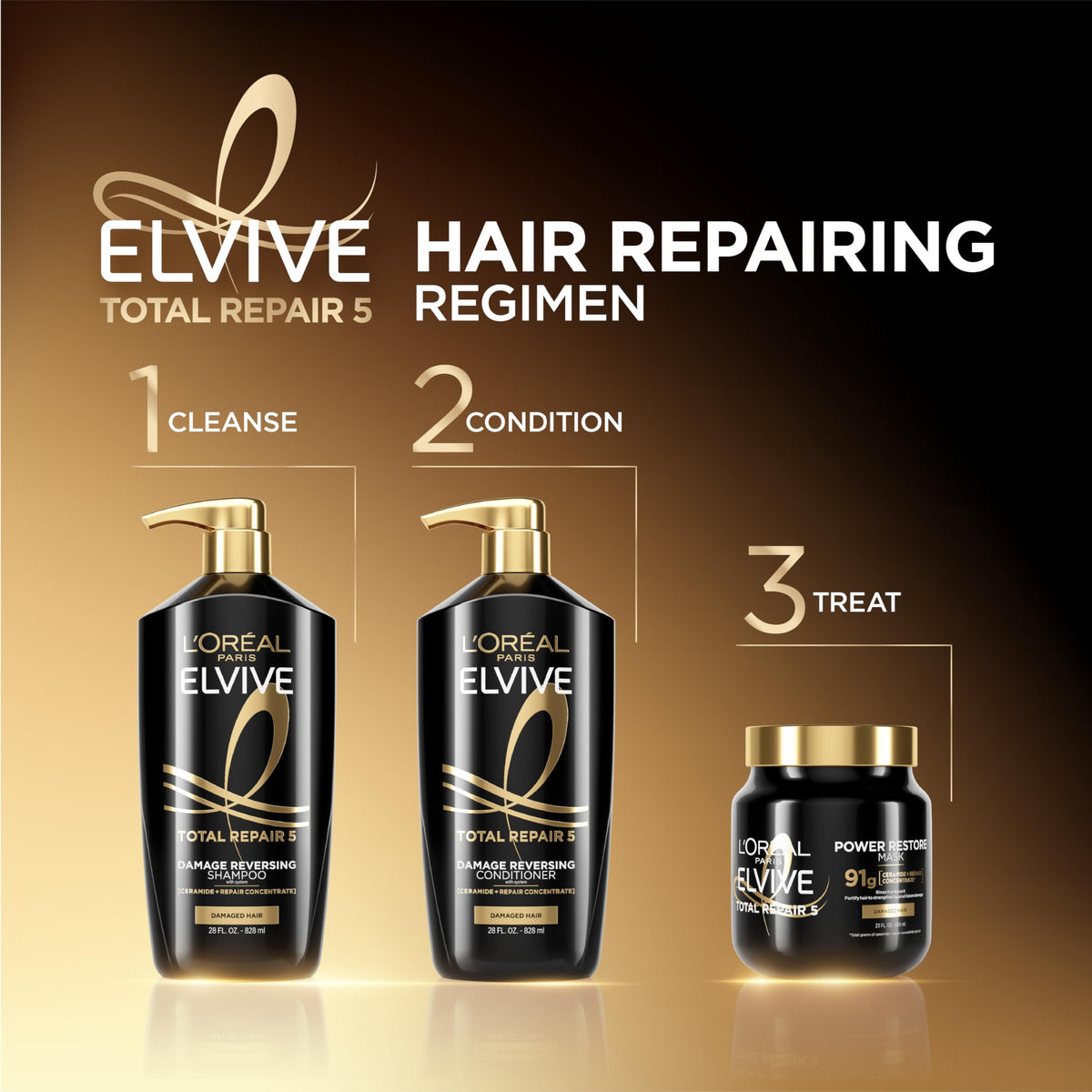 L'Oreal Paris TR5 paired with matching shampoo and conditioner for system benefit