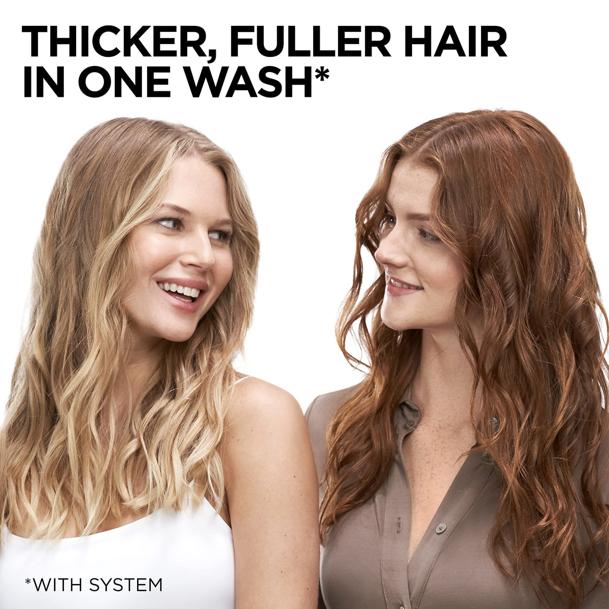 L'Oreal Paris conditioner being applied to fine hair for added body