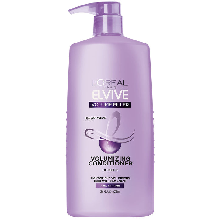 L'Oreal Paris bottle front view showing product for fuller hair