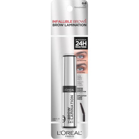 L'Oreal Paris wand with transparent gel showing ideal product amount