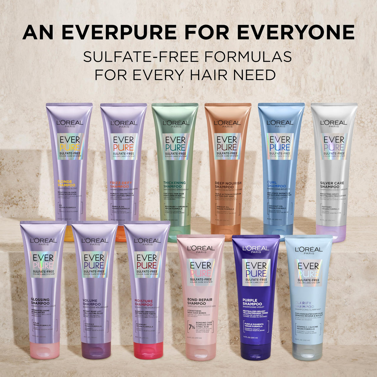 L'Oreal Paris before and after hair tone comparison showing reduced brassiness benefit