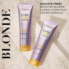 L'Oreal Paris label close-up highlighting purple iris ingredient and color care