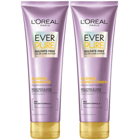 L'Oreal Paris front packaging showing EverPure Blonde set and benefits