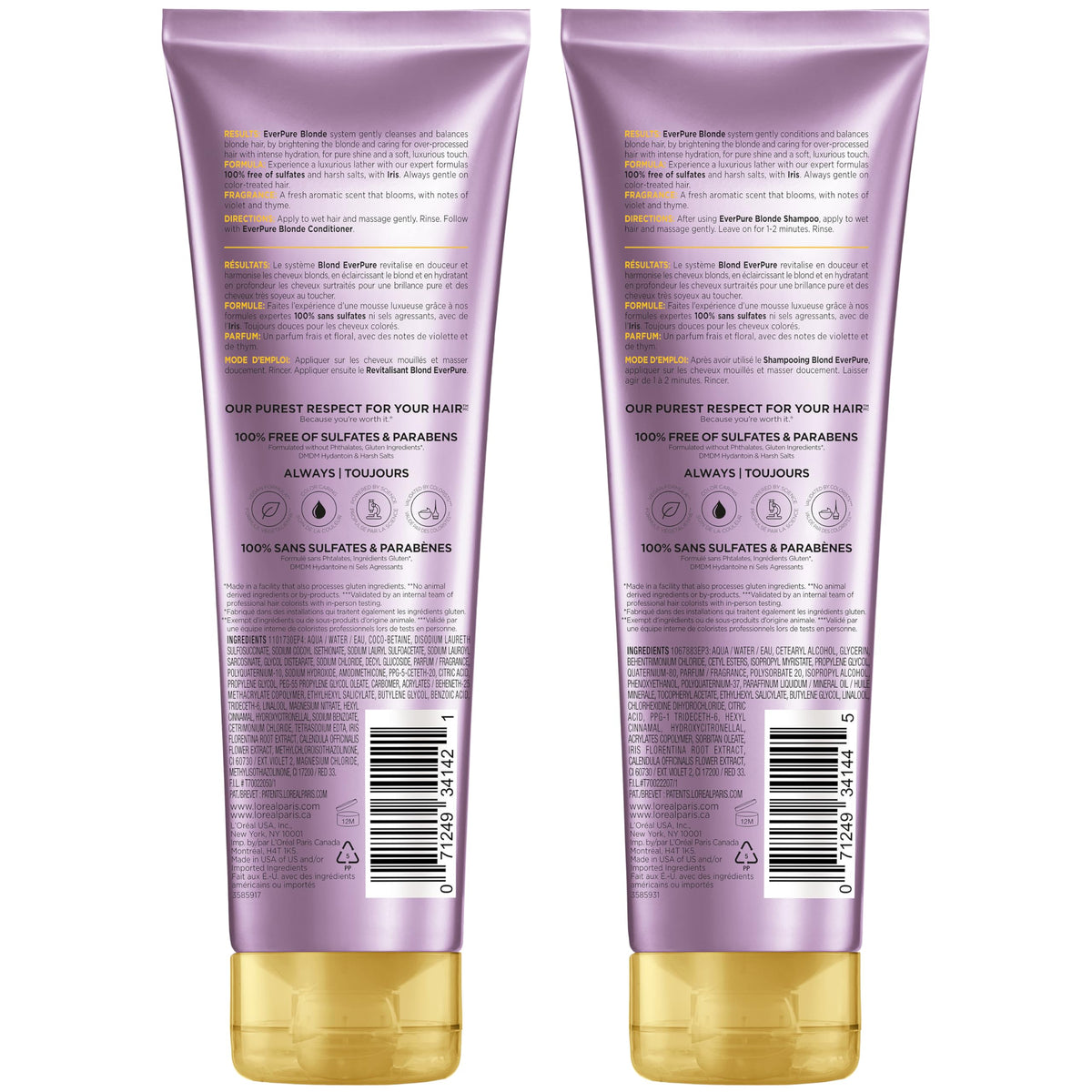 L'Oreal Paris on bathroom vanity styled lifestyle shot showing salon-like routine benefit