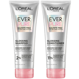 L'Oreal Paris bottle duo front packaging showing sleek design and glossy result