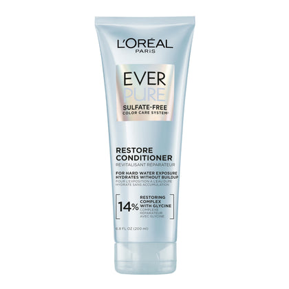 L'Oreal Paris EverPure restore front packaging showing bottle and label benefit