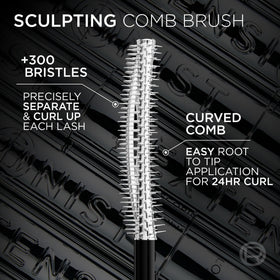 L'Oreal Paris before and after lashes demonstrating extension-like effect