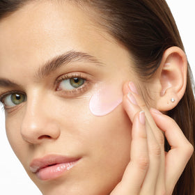 L'Oreal Paris eye cream on bathroom counter, daily routine and convenience