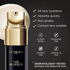 L'Oreal Paris cream texture close-up showing smooth, hydrating finish