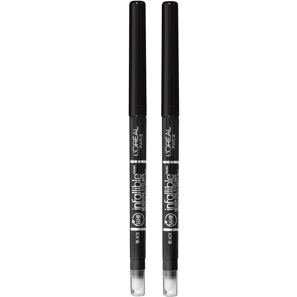 L'Oreal Paris mechanical eyeliner front packaging showing product benefits