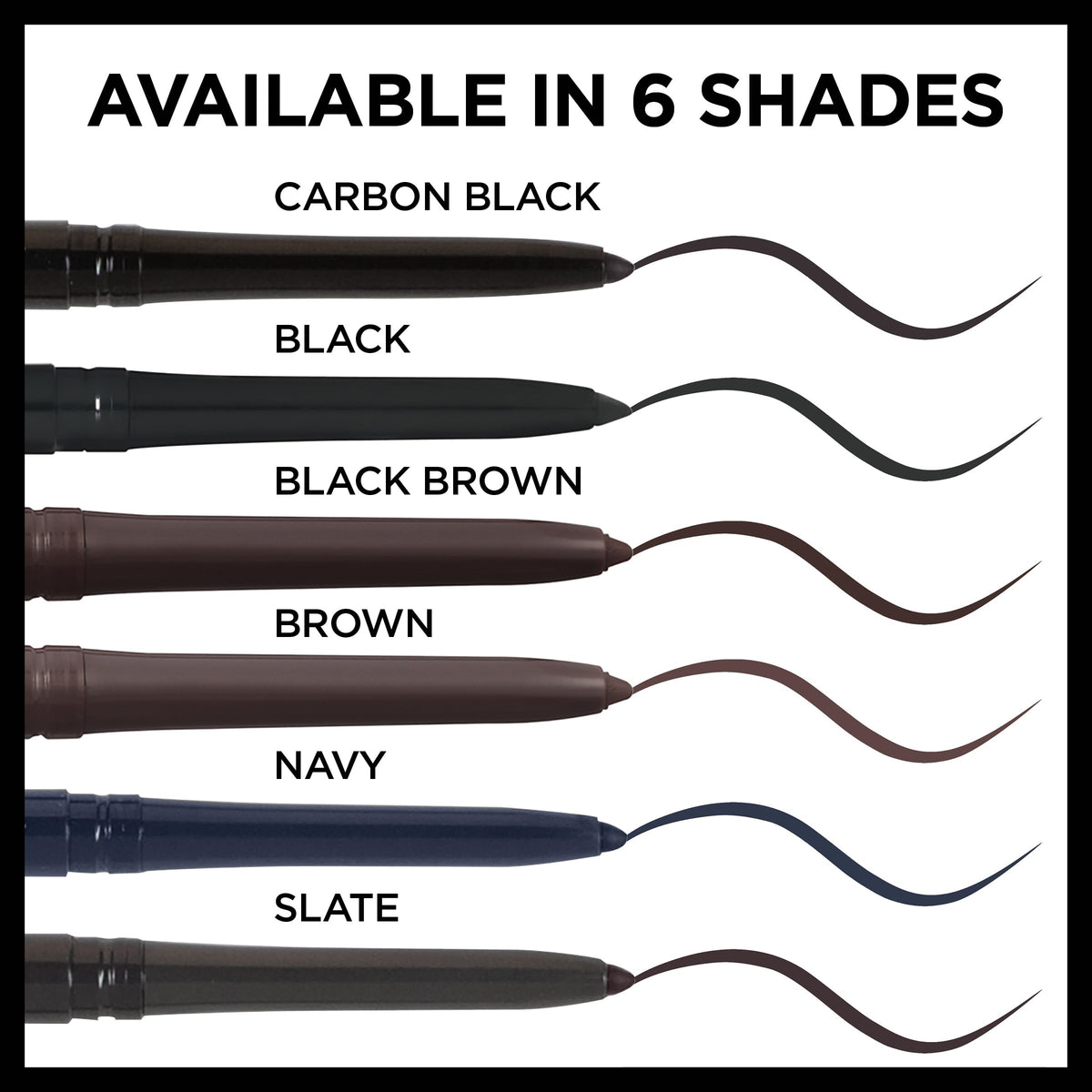 L'Oreal Paris eyeliner swatch on skin showing fade-resistant brown color