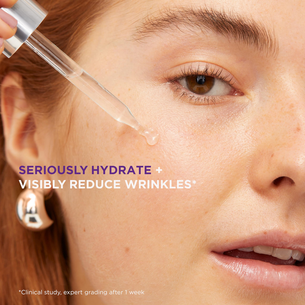 L'Oreal Paris face and neck usage showing targeted hydration and smoothing benefit