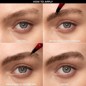L'Oreal Paris Faux Brow before and after brows showing fuller natural finish