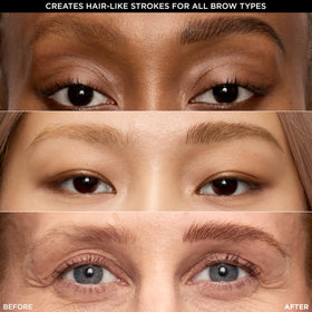 L'Oreal Paris faux brow brow in use lifestyle image showing quick morning results
