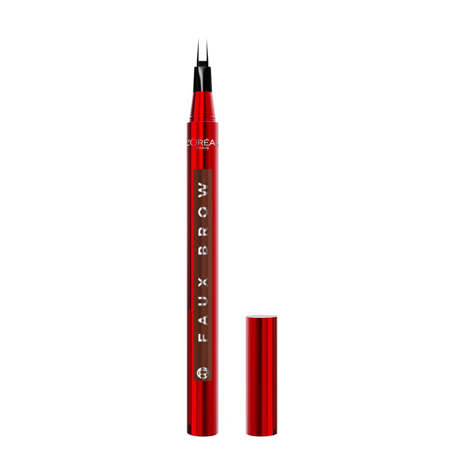 L'Oreal Paris faux brow front packaging shows product and shade benefits