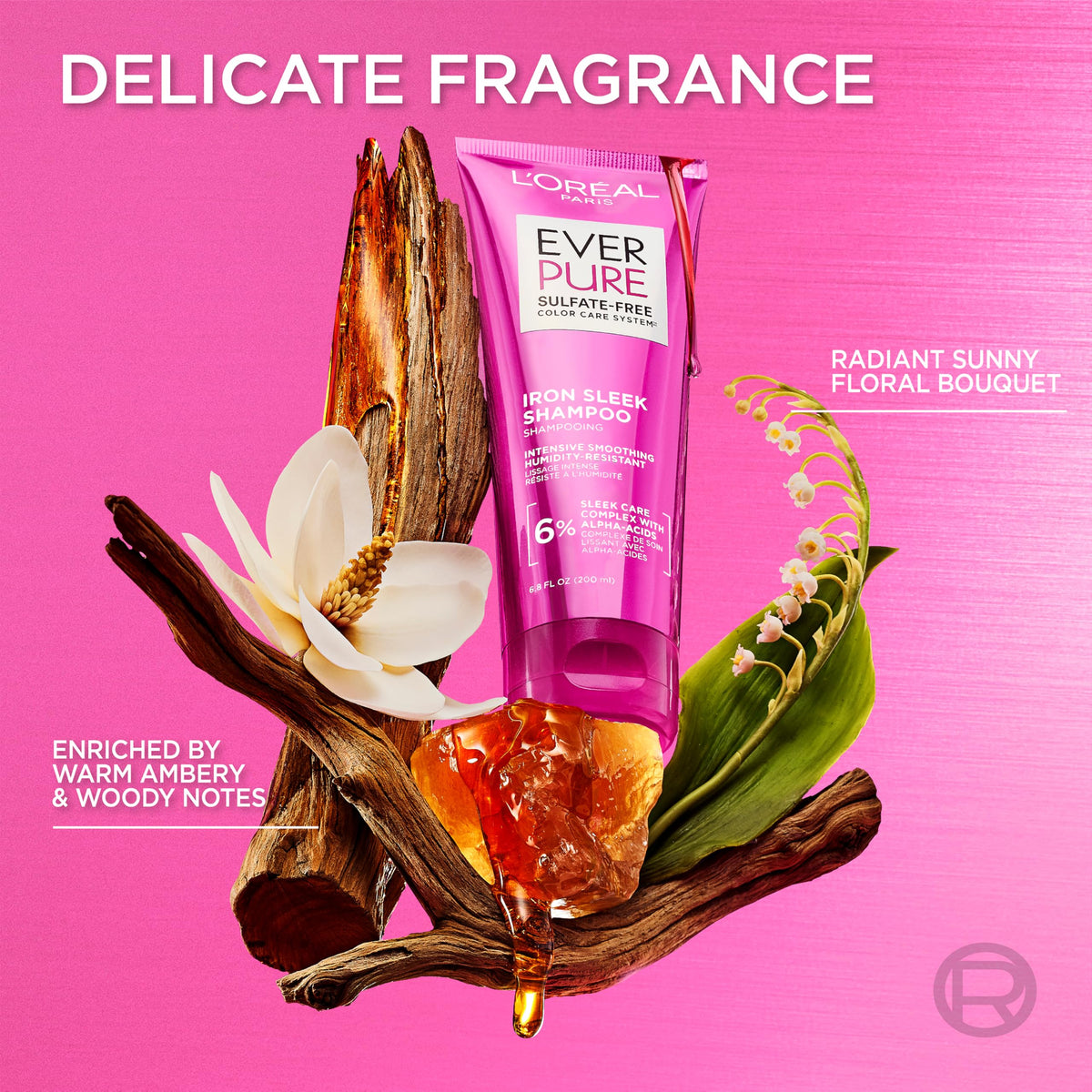 L'Oreal Paris foam lather demo illustrating gentle cleanse and manageability