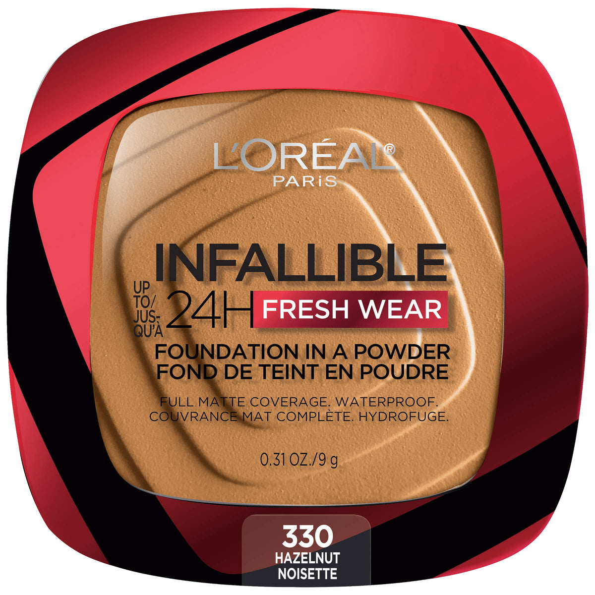L'Oreal Paris front compact showing sleek packaging and easy portability