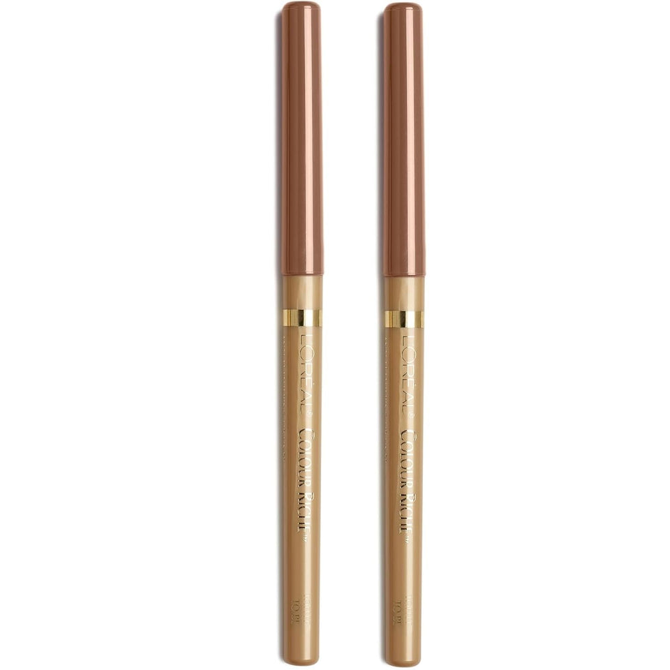 L'Oreal Paris front packaging showing twin lip liner pack and shade