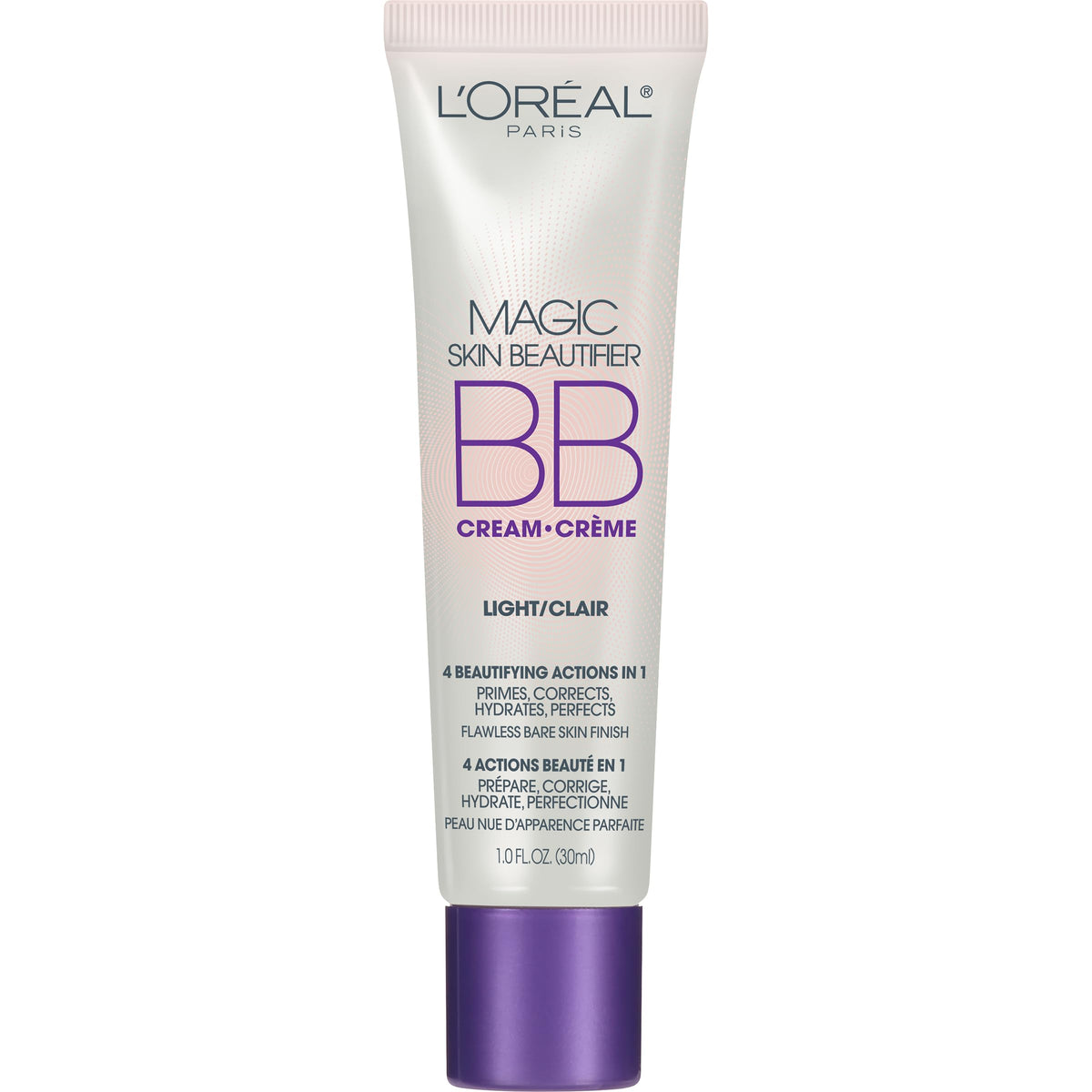 L'Oreal Paris front packaging showing BB cream tube and label benefits