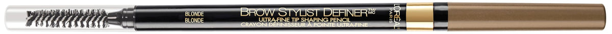 L'Oreal Paris front packaging showing twin eyebrow pencils and benefits