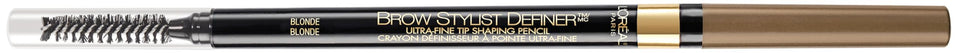 L'Oreal Paris front packaging showing twin eyebrow pencils and benefits